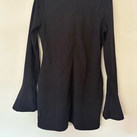 Elegant Black Long Sleeve Women's Dress Size L - Picture 4 of 4